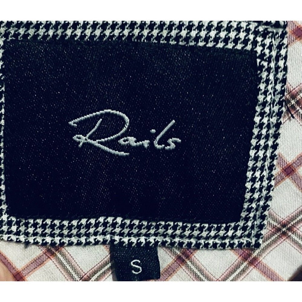 Rails Top Womens Small Red Plaid Button Up Long S… - image 4